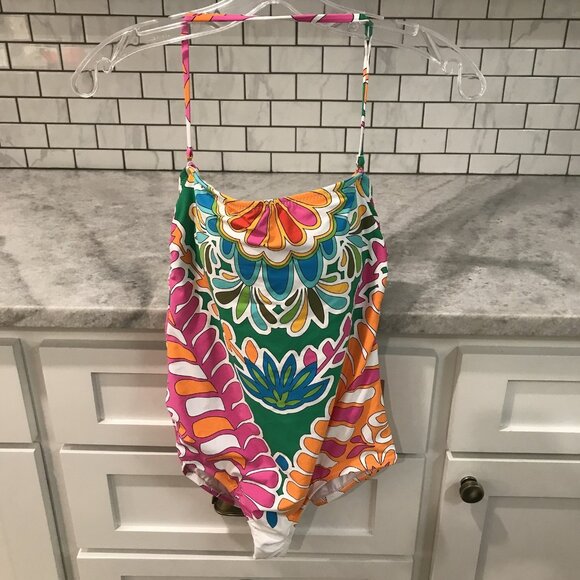Trina Turk Other - Trina Turk Swimsuit Womens 6 Tamarindo One Piece Scoop Back Floral Print Beach